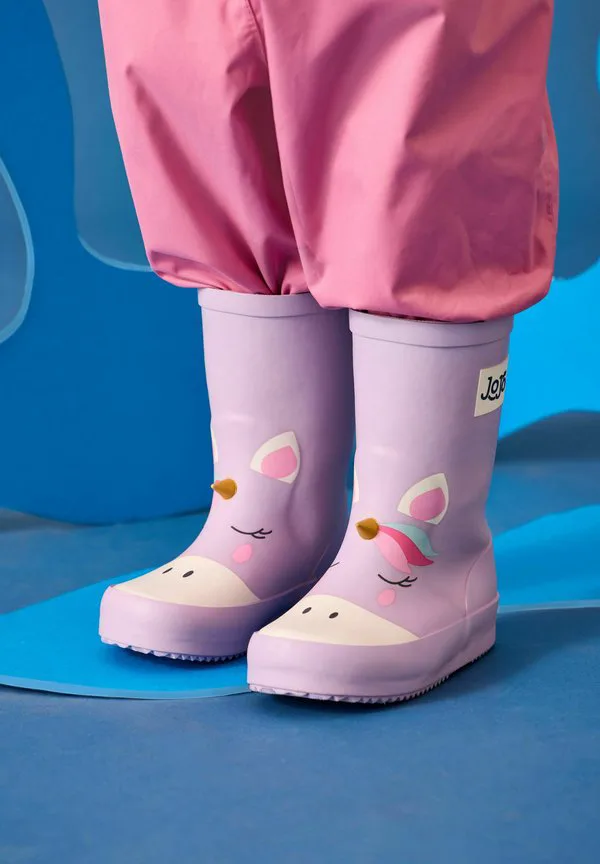 Резиновые сапоги стандартного размера, ржавого цвета, уютные. Jojo Maman Bébé, Lilac Unicorn