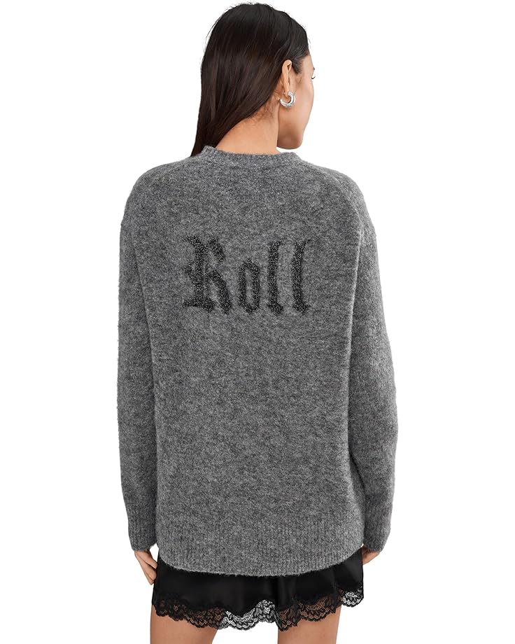 Женский свитер AllSaints Rock Crew, Metallic/Charcoal — фото 4