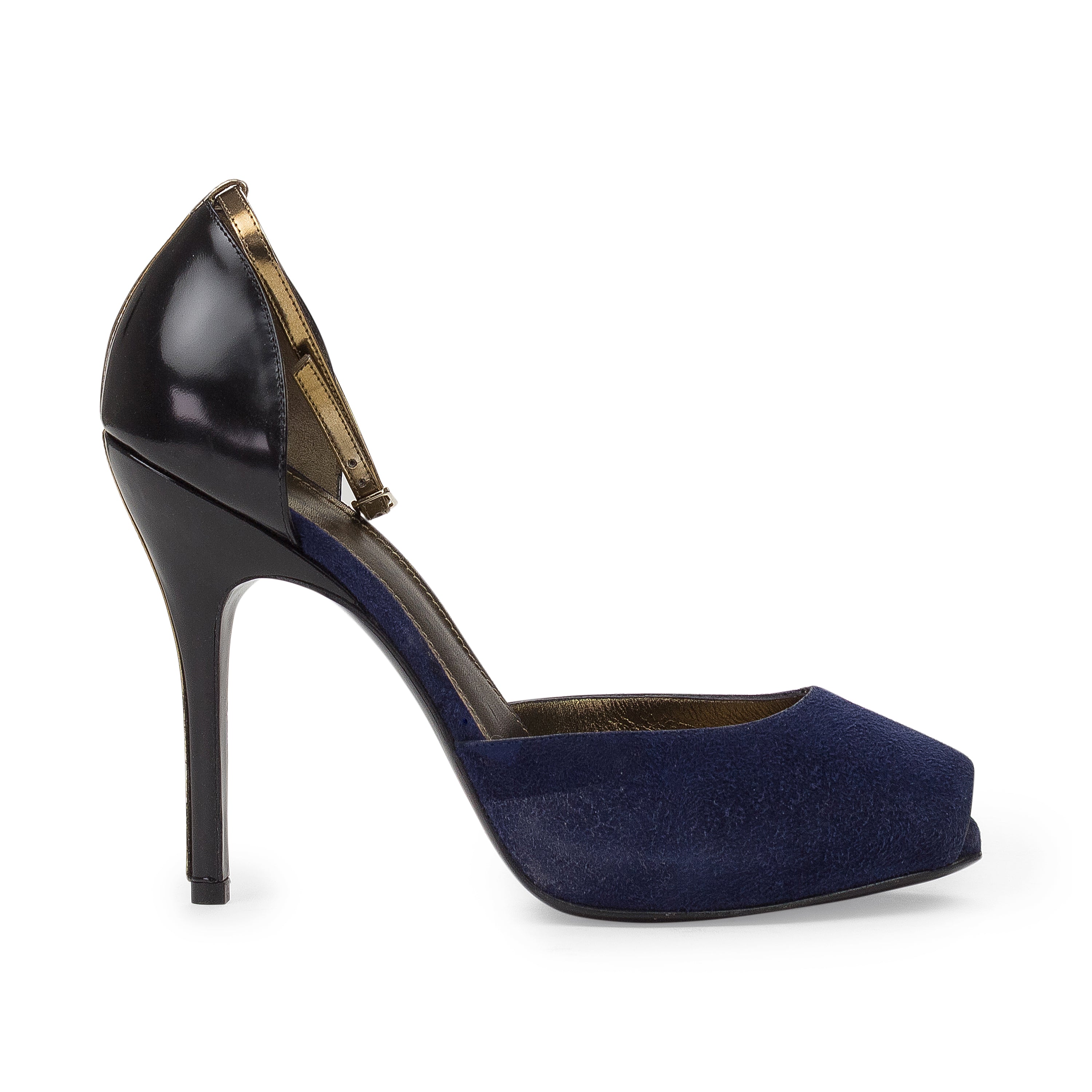 Фиолетовые босоножки с открытым мысом и ремешком на щиколотке Lanvin