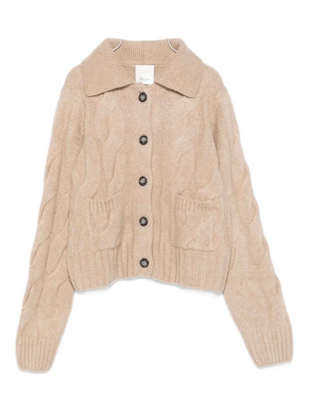 

Кардиган крупной вязки ALLUDE, нейтральный