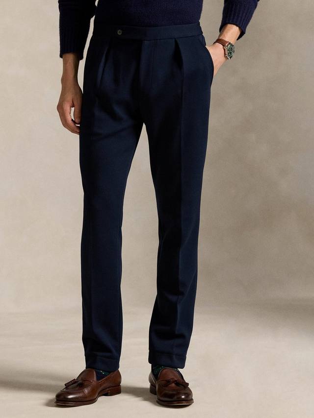 

Брюки Brad Pleated из двойного трикотажа Ralph Lauren, Aviator Navy