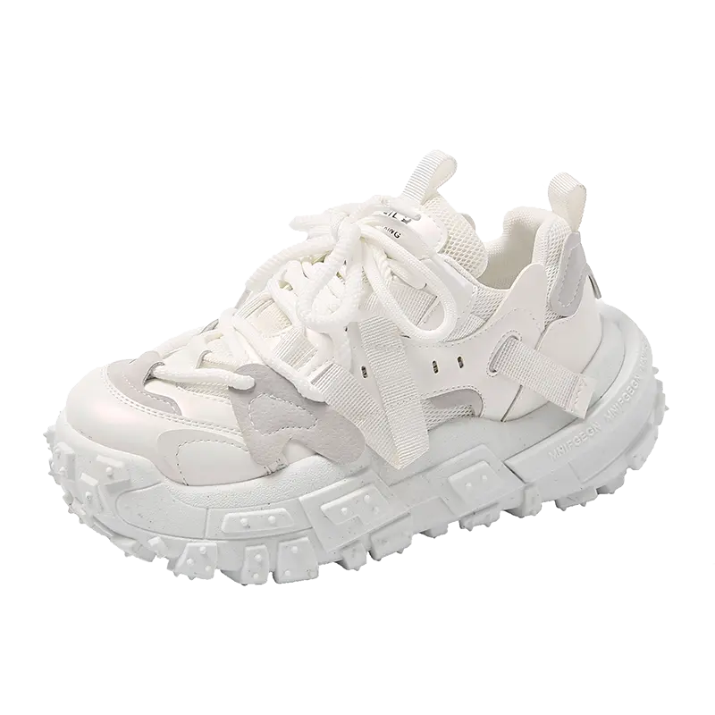 

Износостойкие дышащие легкие амортизирующие детские повседневные кроссовки для подростков Wooden Rabbit, белый