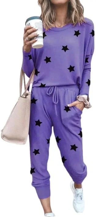 Женский спортивный костюм Purpleyh, лонгслив и широкие брюки на резинке