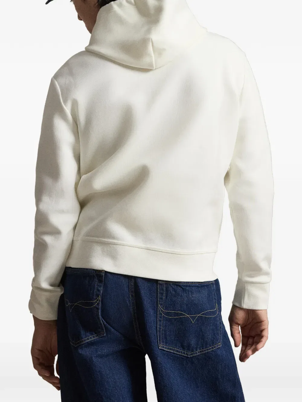 Худи с вышитым капюшоном и завязками Polo Ralph Lauren, нейтральный — фото 4