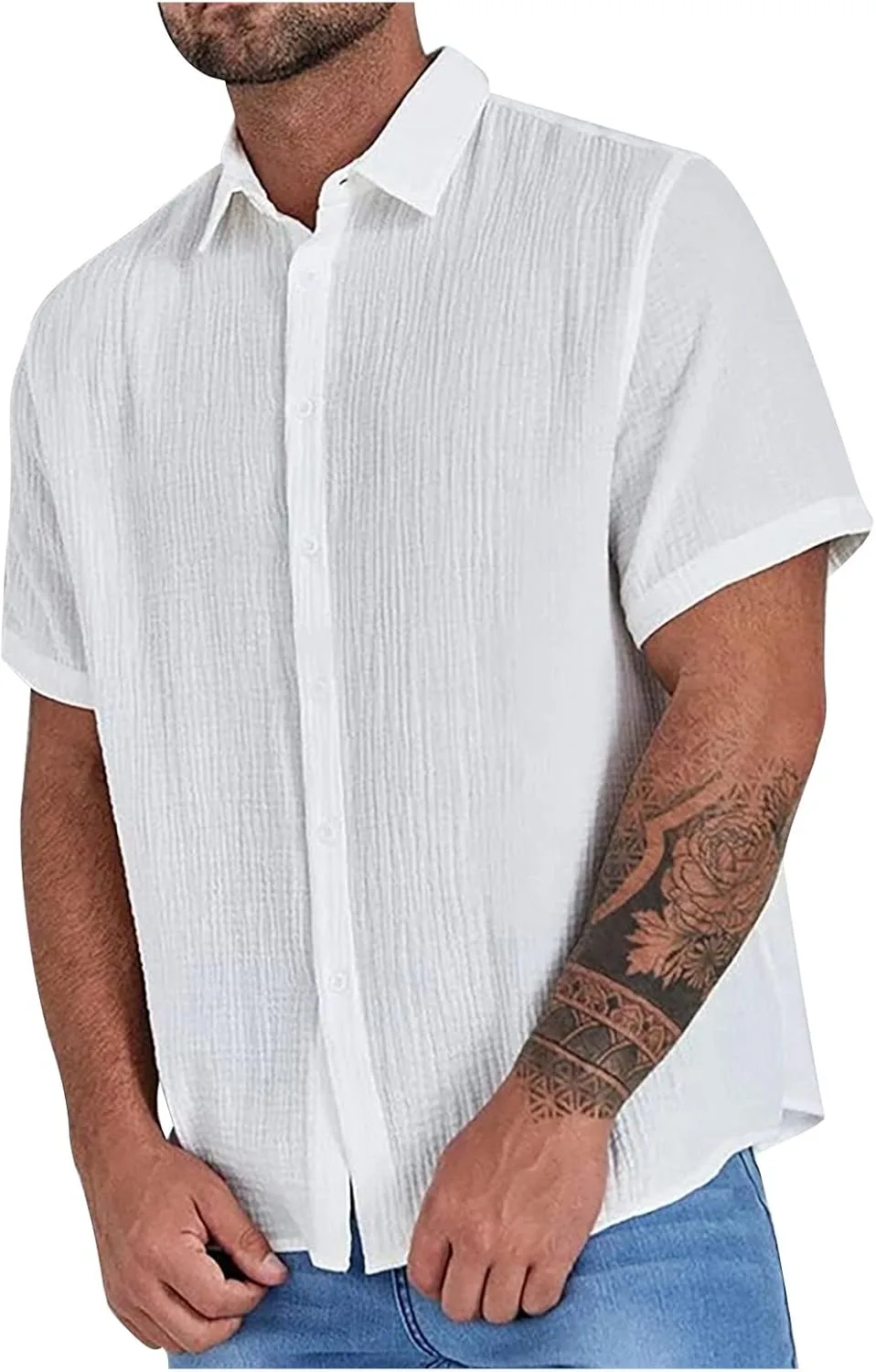 

Футболка мужская Muscularfit Cotton Button Down, короткий рукав, свободный крой