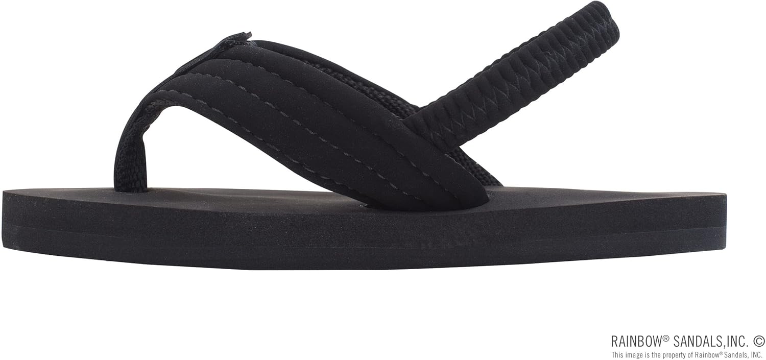 Детские сандалии Rainbow Sandals Grombow с мягкой резиновой подошвой, неопрена ремешком и задним ремешком, черный — фото 2
