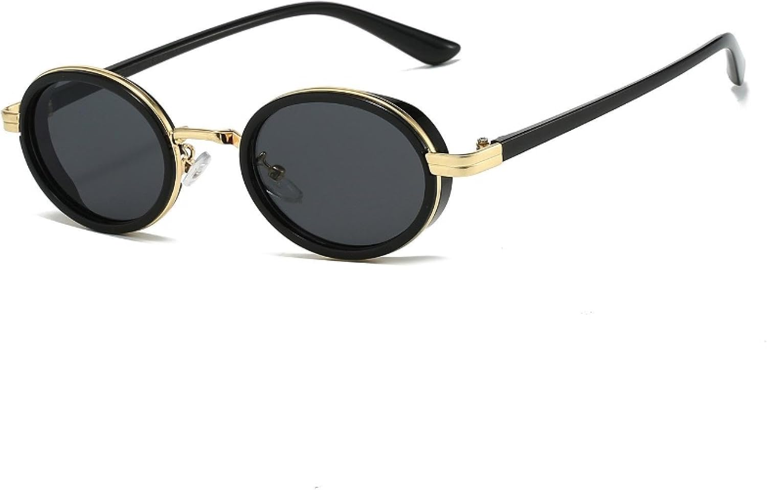 

Солнцезащитные очки с защитой от УФ-излучения UV400 | Панк, овальные, с металлическим градиентом, женские | Линзы конфетных цветов, для занятий спортом на открытом воздухе и вождения DSVIGF, G-black-black