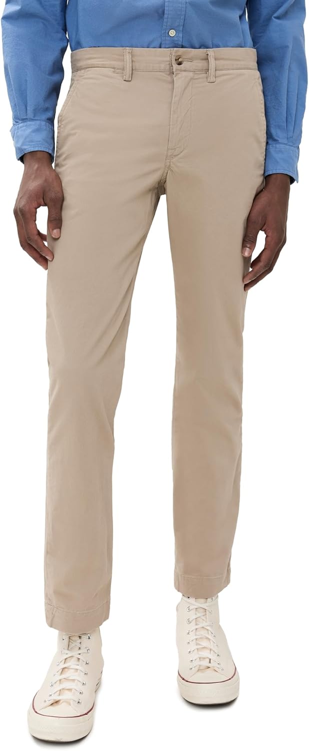 

Прямые постиранные стретч чинос Polo Ralph Lauren для мужчин 32", Khaki Tan