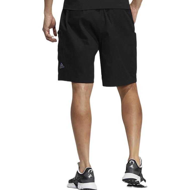 Шорты Men's adidas Solid Color Logo Printing Casual Straight Shorts Black HM2984 — фото 4