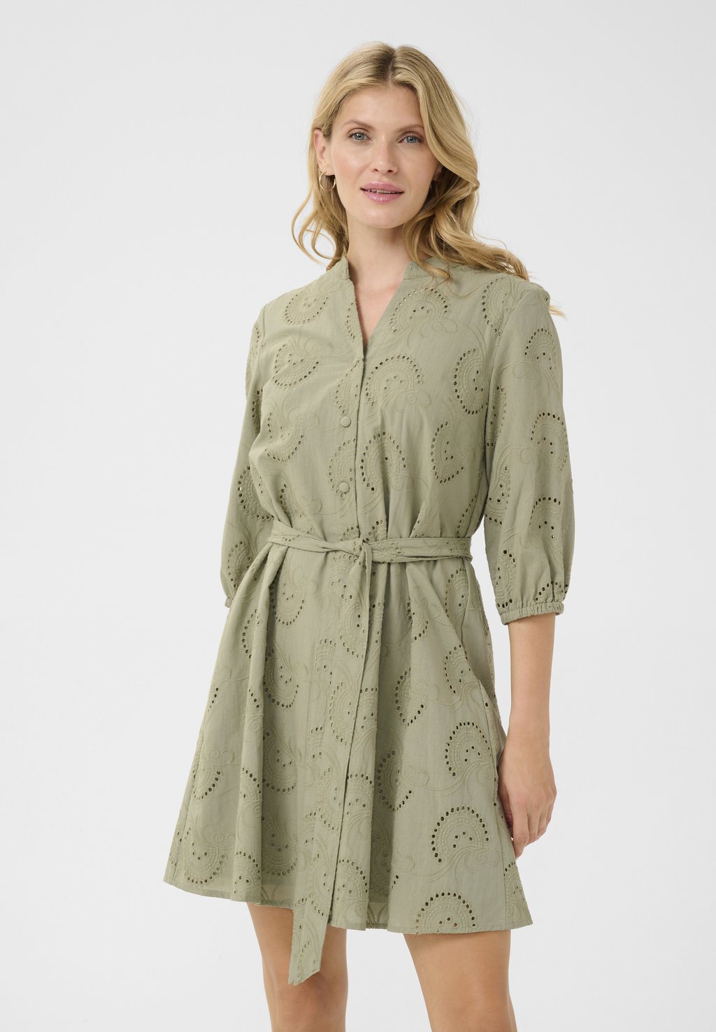 

Повседневное платье CRDelia Broderi Anglais Short Cream, песочный