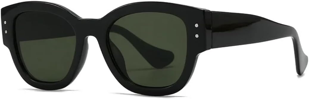 

Солнцезащитные очки с защитой UV400 | Панк-оправа "кошачий глаз" с заклепками | для женщин и мужчин, для занятий спортом на открытом воздухе и вождения DSVIGF, Black Dark Green