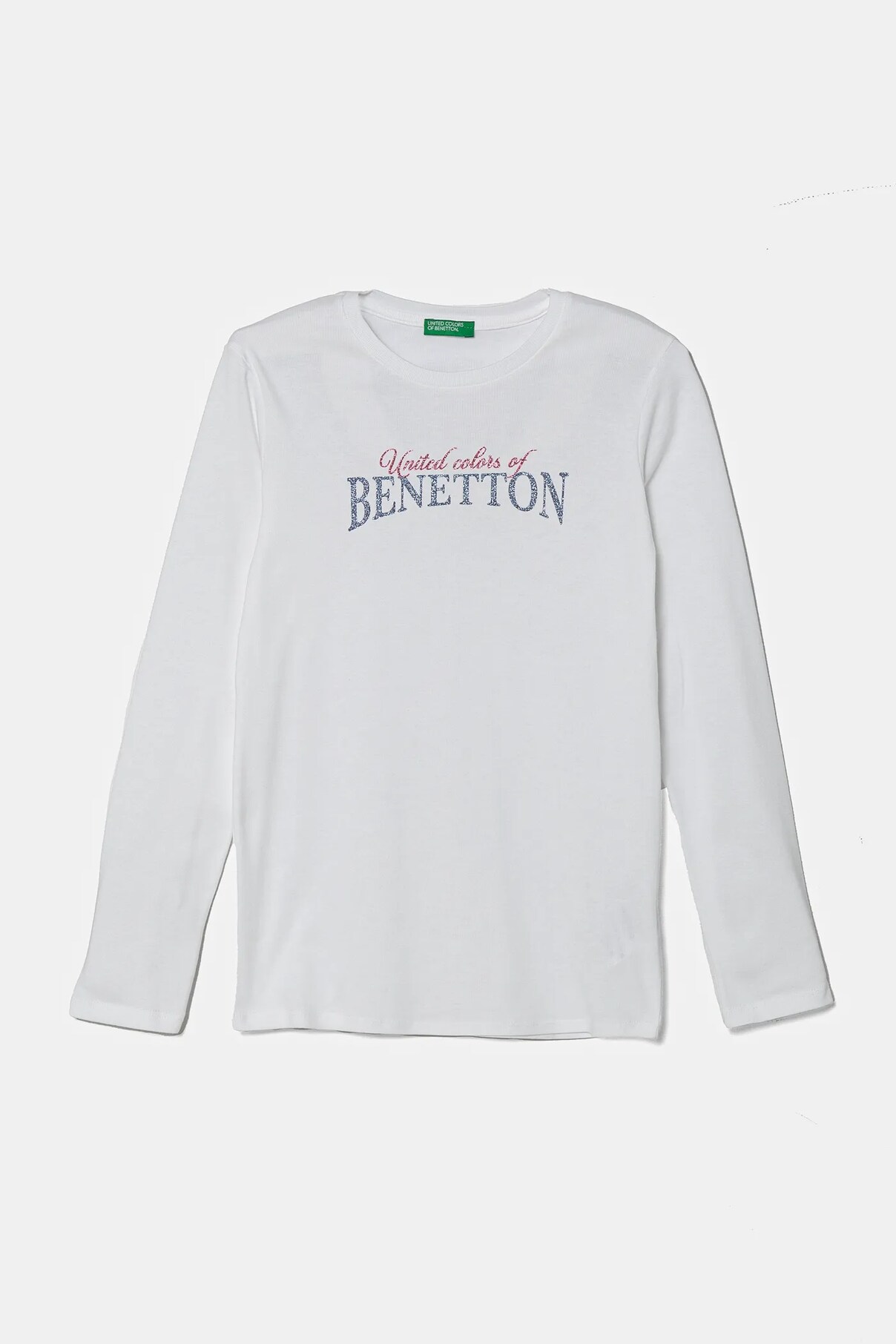 

Хлопковая детская кофта с длинными рукавами United Colors Of Benetton, белый