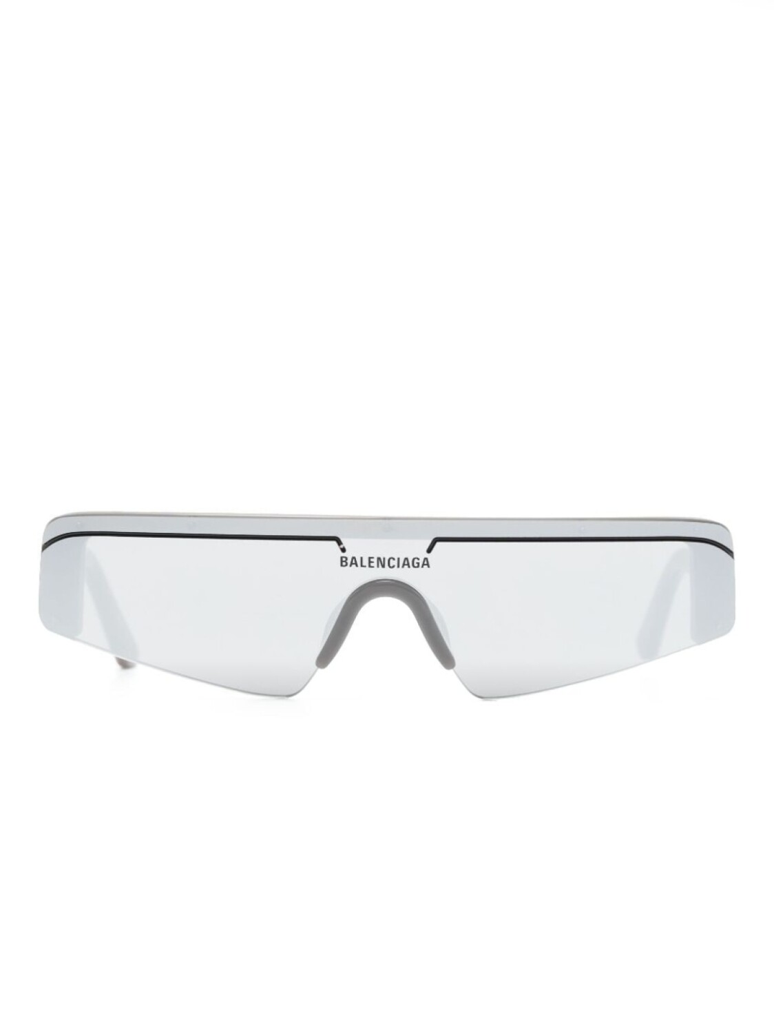

Balenciaga Eyewear солнцезащитные очки Ski в прямоугольной оправе, серый