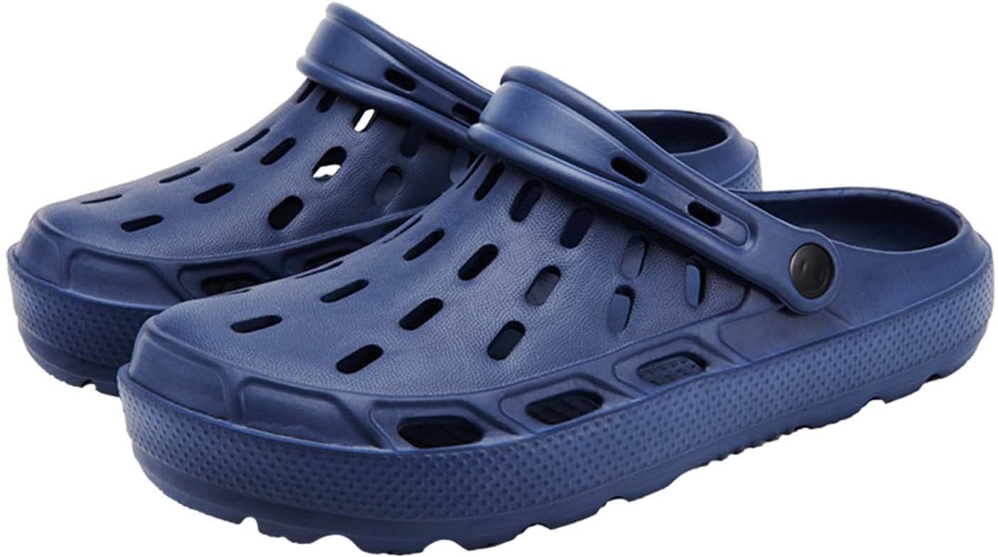 

Мужские садовые сабо Eliogn Muller, спортивные сандалии, пляжная обувь для мужчин, легкие водные тапочки для бассейна, для дома и улицы, нескользящие, без застежек, синий