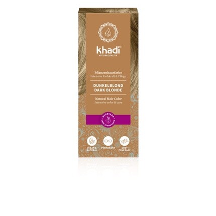 

Темно-русая растительная краска для волос 100 г, Khadi