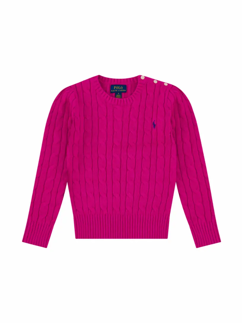 

Вязаный джемпер с логотипом Ralph Lauren, розовый