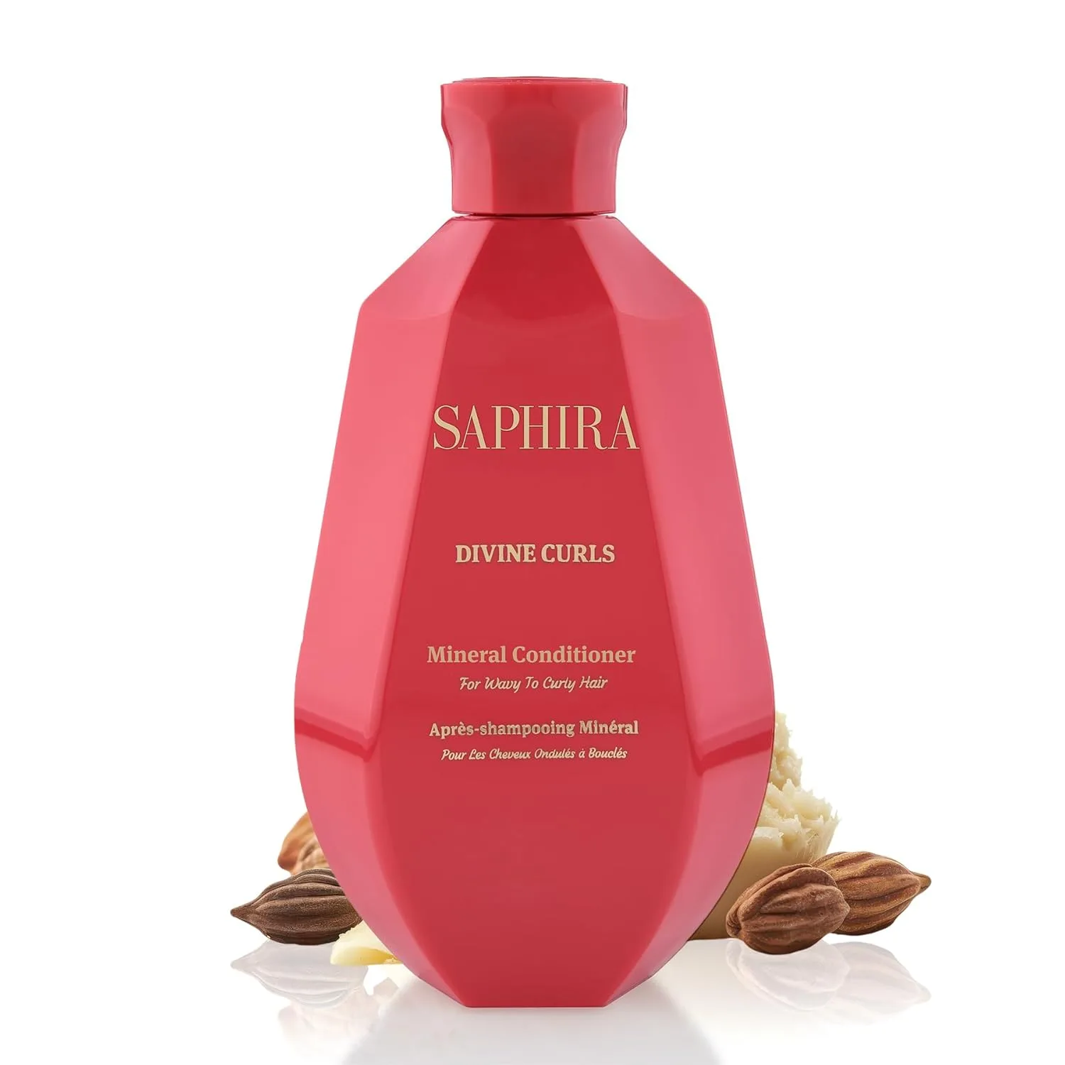 Минеральный кондиционер Saphira Divine Curls с минералами Мертвого моря - для формирования локонов на волнистых и кудрявых волосах - увлажнение и упругость - профессиональный уход за волосами 250 мл 251 мл (.), Black