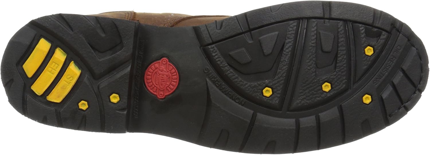 Мужские ботинки Justin Boot Company Wyoming с водонепроницаемым стальным носком, коричневые — фото 4