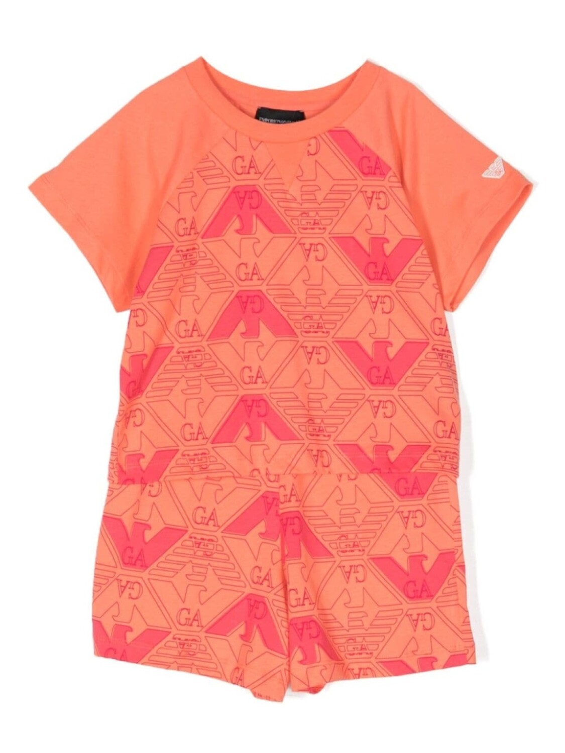

Спортивный костюм с логотипом Emporio Armani Kids, оранжевый