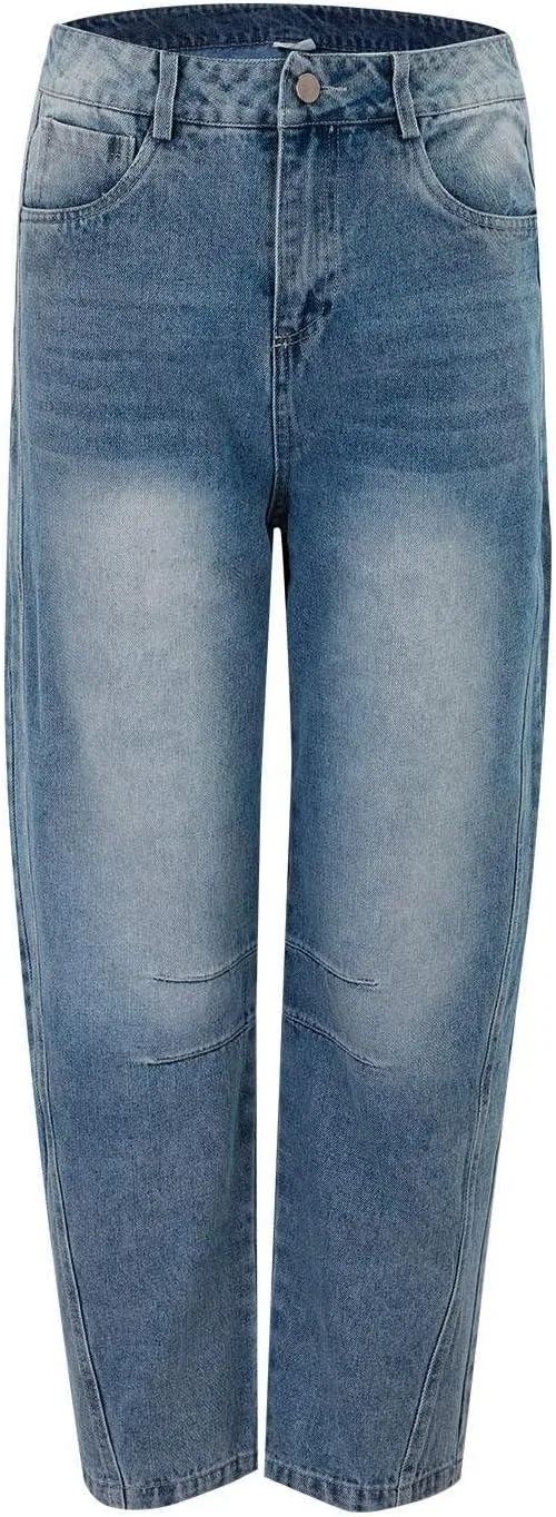 Джинсы женские свободные Barrel Jeans, Dark Blue — фото 3