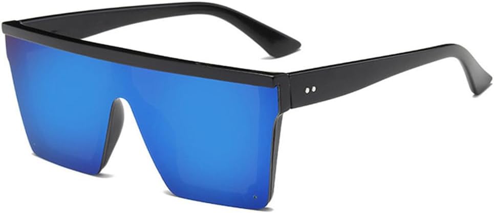 

Большие солнцезащитные очки для женщин и мужчин в крупной оправе с заклепками, винтажные зеркальные очки с градиентным покрытием и защитой от УФ-излучения UV400 VFDHN, 3