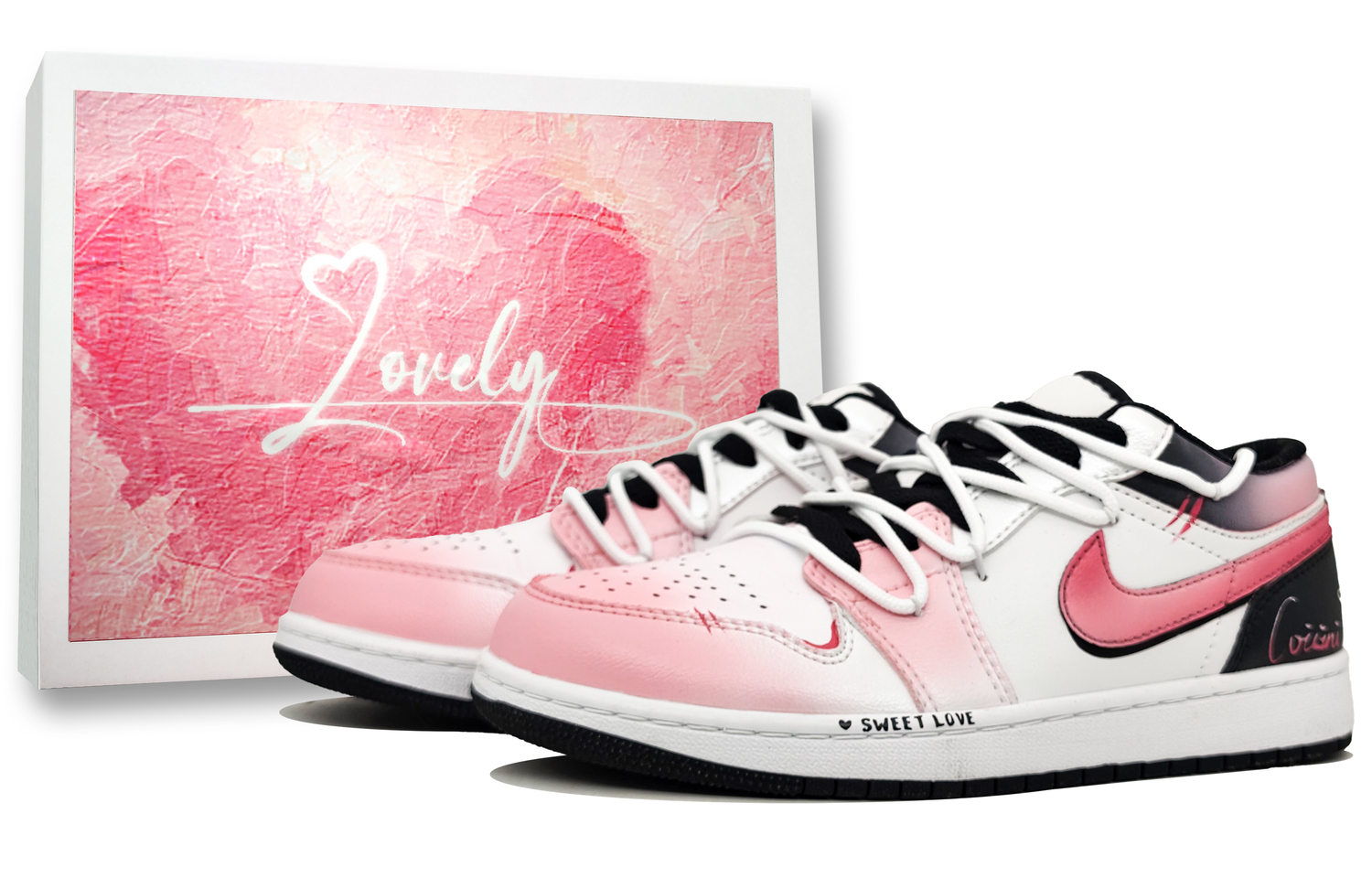 

Jordan Кроссовки баскетбольные Air 1 с амортизацией низкие винтажные унисекс Love Pink в коробке Love Pink, цвет Love Pink Box