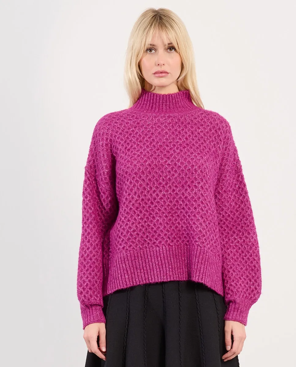 

Женский свитер с длинным рукавом из смешанной пряжи Lili Sidonio, фуксия