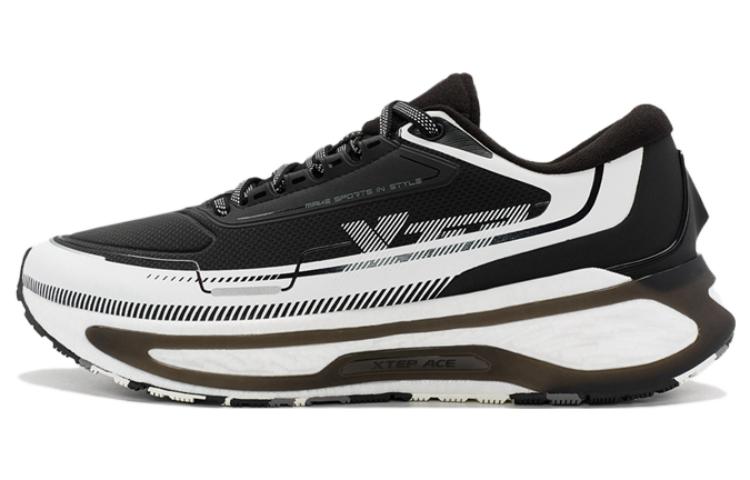 

XTEP Амортизирующие износостойкие низкие беговые кроссовки мужские черно-белые, цвет Black White