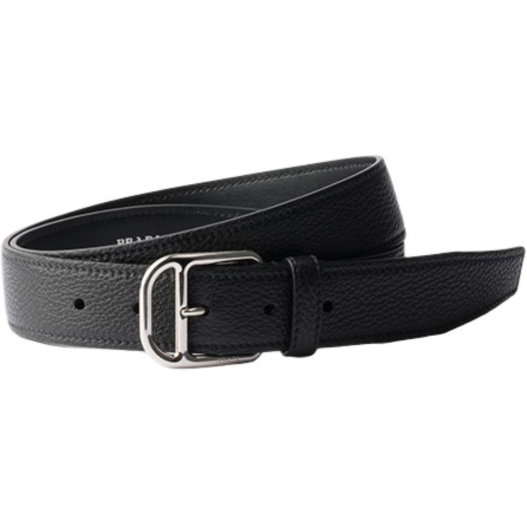

PRADA Кожаный ремень с текстурой, Black