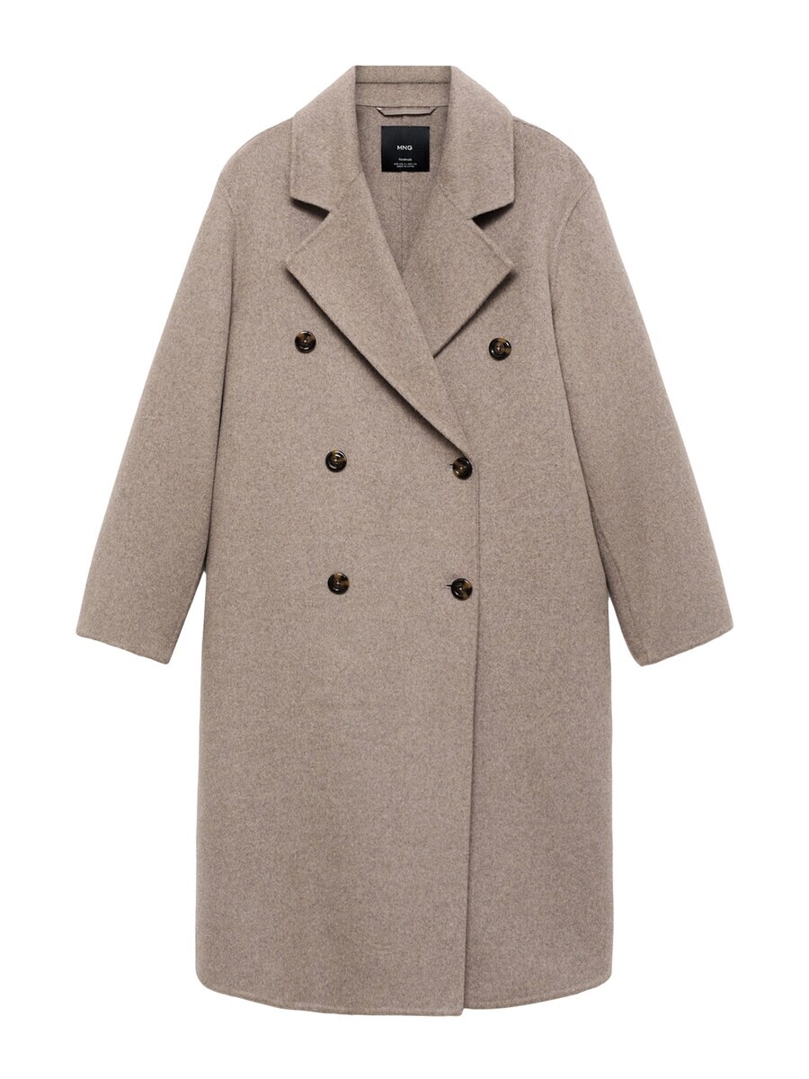 

Шерстяное пальто MANGO Between-Seasons Coat PICAROL, цвет mottled brown