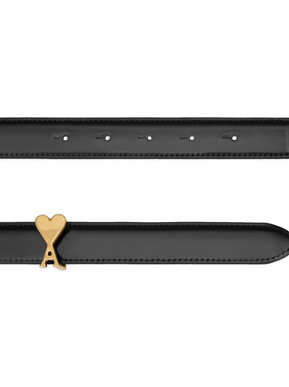 Ремень с монограммой Ami-De-Coeur Ami Paris, черный — фото 2