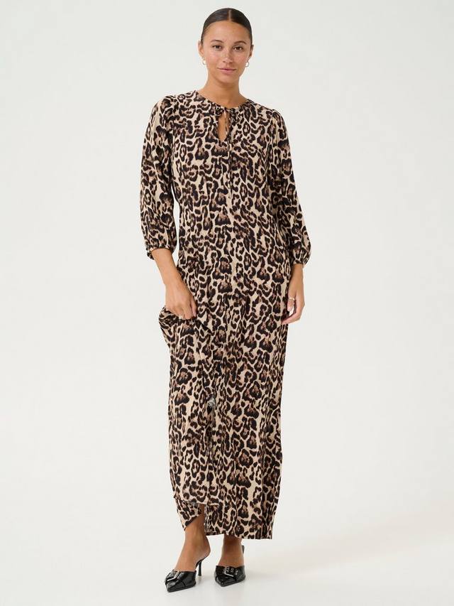 

Платье макси Pedra в леопардовом принте KAFFE, Beige