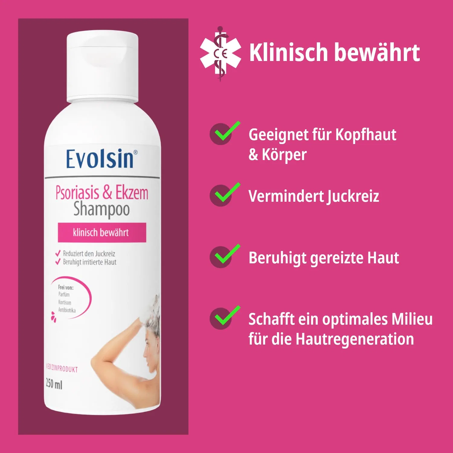Шампунь Evolsin для кожи головы при экземе и псориазе Evolsin — фото 3