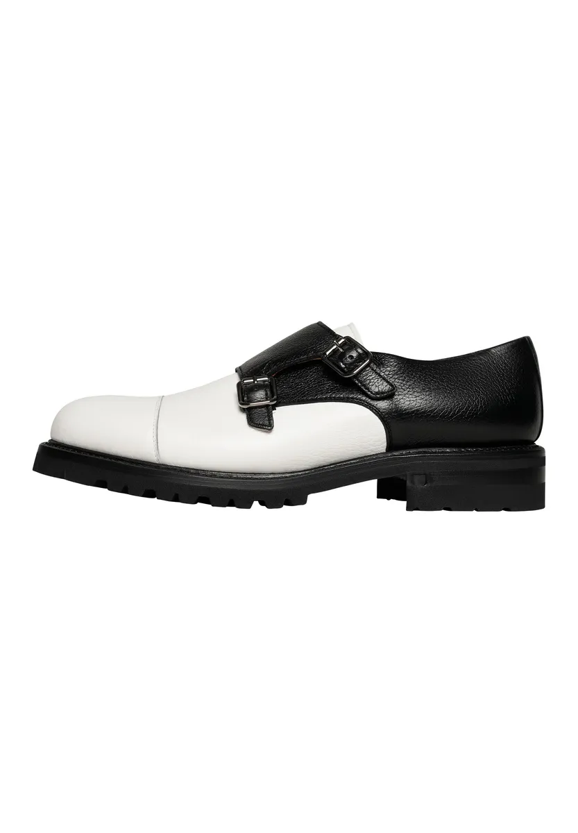 

Тапочки Henry Stevens "Barkley CDM business Shoes", мужские кожаные тапочки ручной работы, костюмные туфли, черно-белый