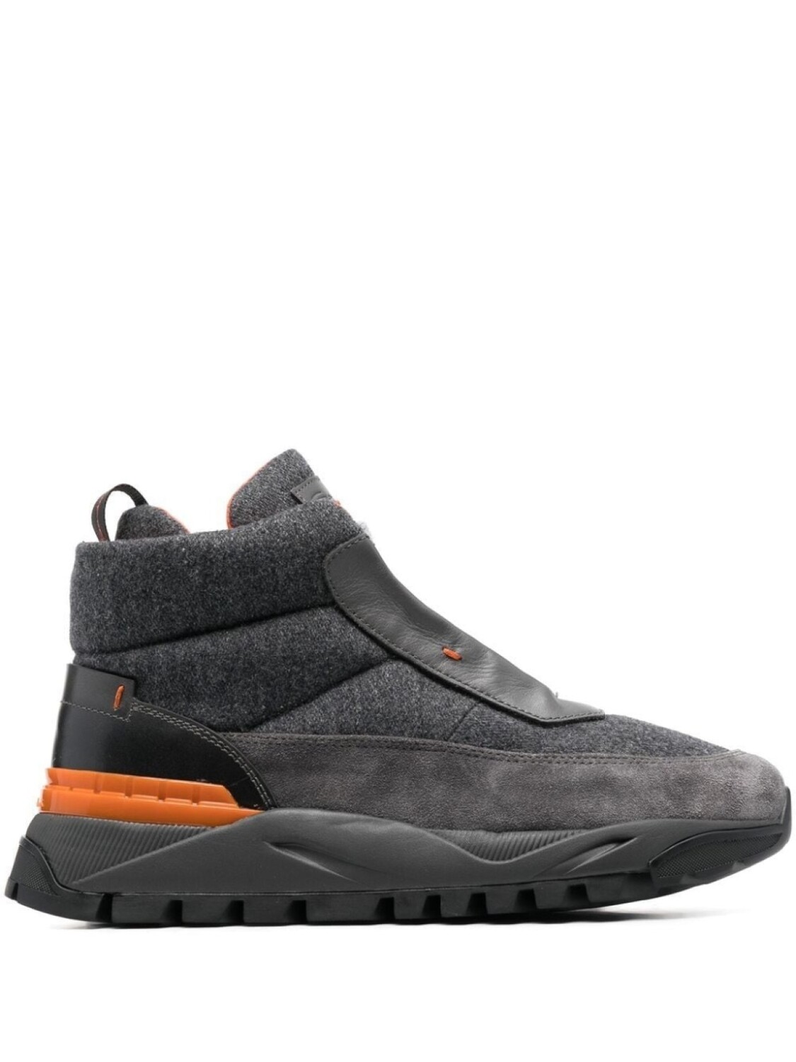 

Santoni высокие кроссовки на шнуровке, серый