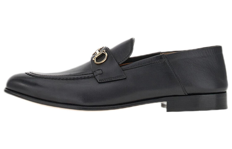 Лоферы Ferragamo Ottone Gancini с пряжкой, черный
