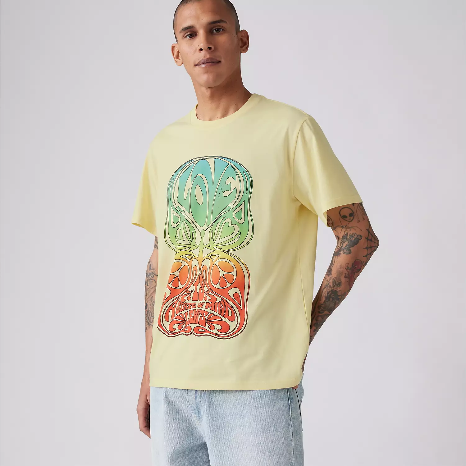 

Футболка свободного кроя с коротким рукавом и графическим принтом Levi's, цвет Concept Dream Double Cream - Tan