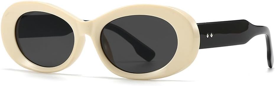 

Популярные модные овальные женские солнцезащитные очки в винтажном стиле, конфетные цвета, прозрачный градиент, мужские солнцезащитные очки в стиле панк WNCKSQ, Beige Black Gray