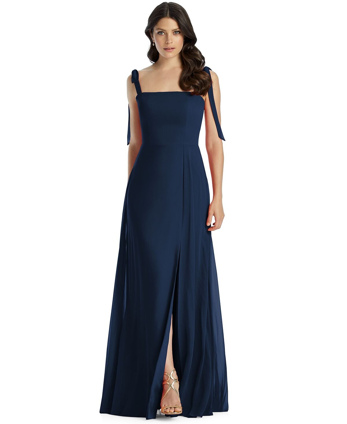 

Шифоновое платье с завязками Dessy Collection