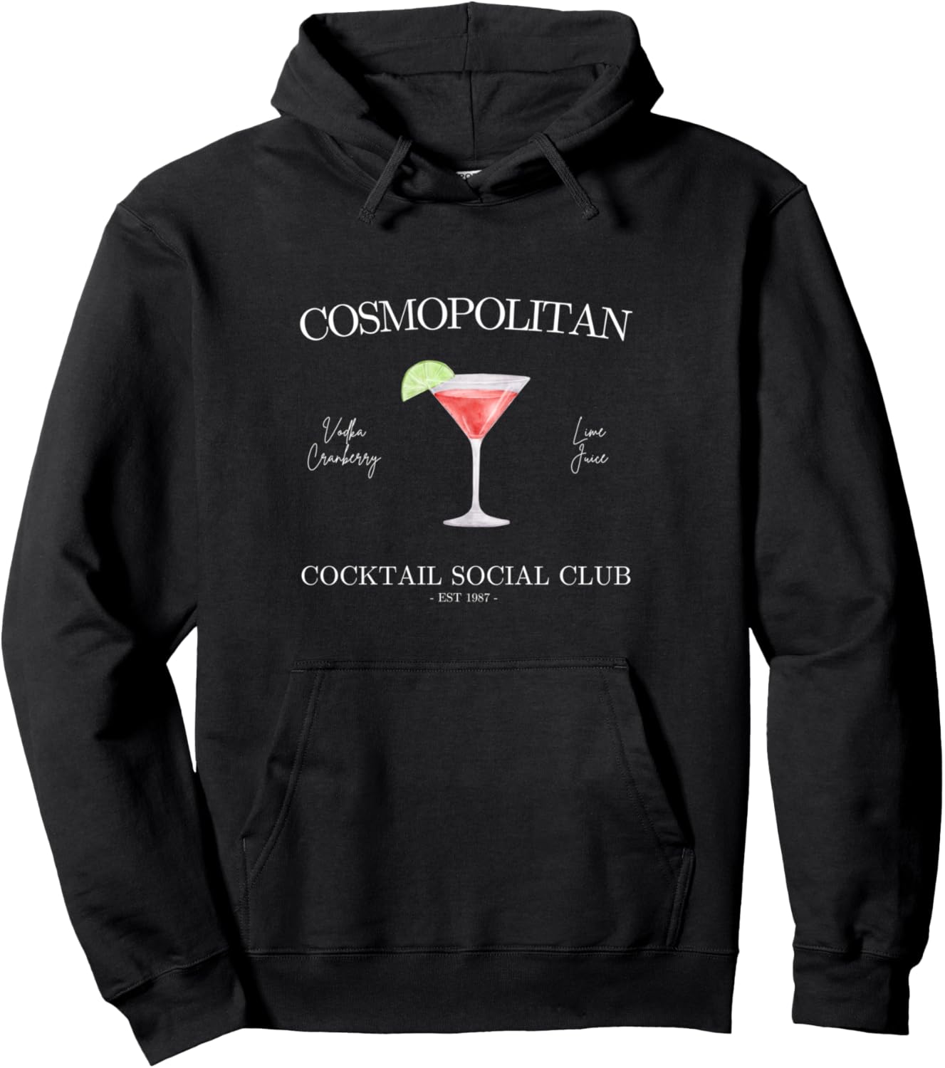 

Худи Cosmopolitan Cocktail Fraternity Nicole Wernert Digital Designs, черный