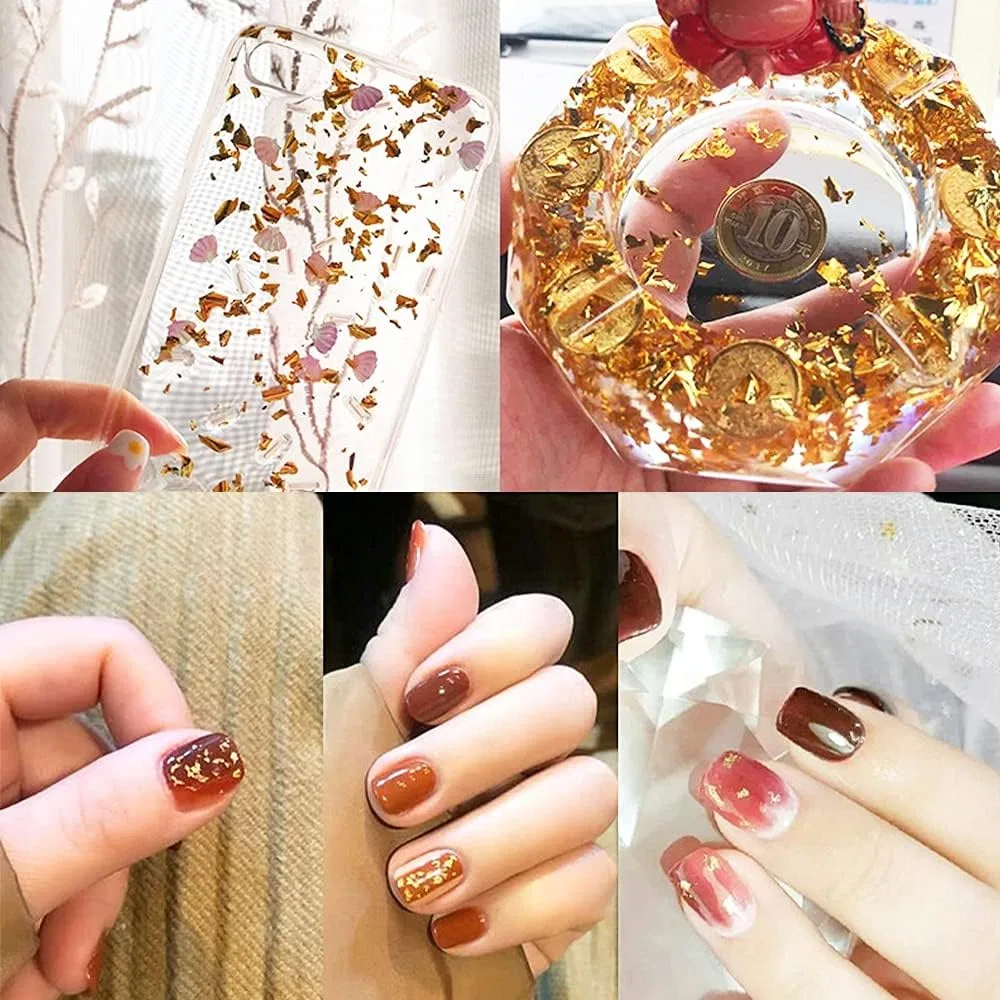 Декоративные хлопья LIUXIN «Черное золото» для дизайна ногтей Liuxin — фото 4