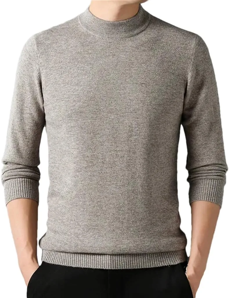 

Мужской свитер с воротником-стойкой, зимний, утепленный, в полоску Dninmim