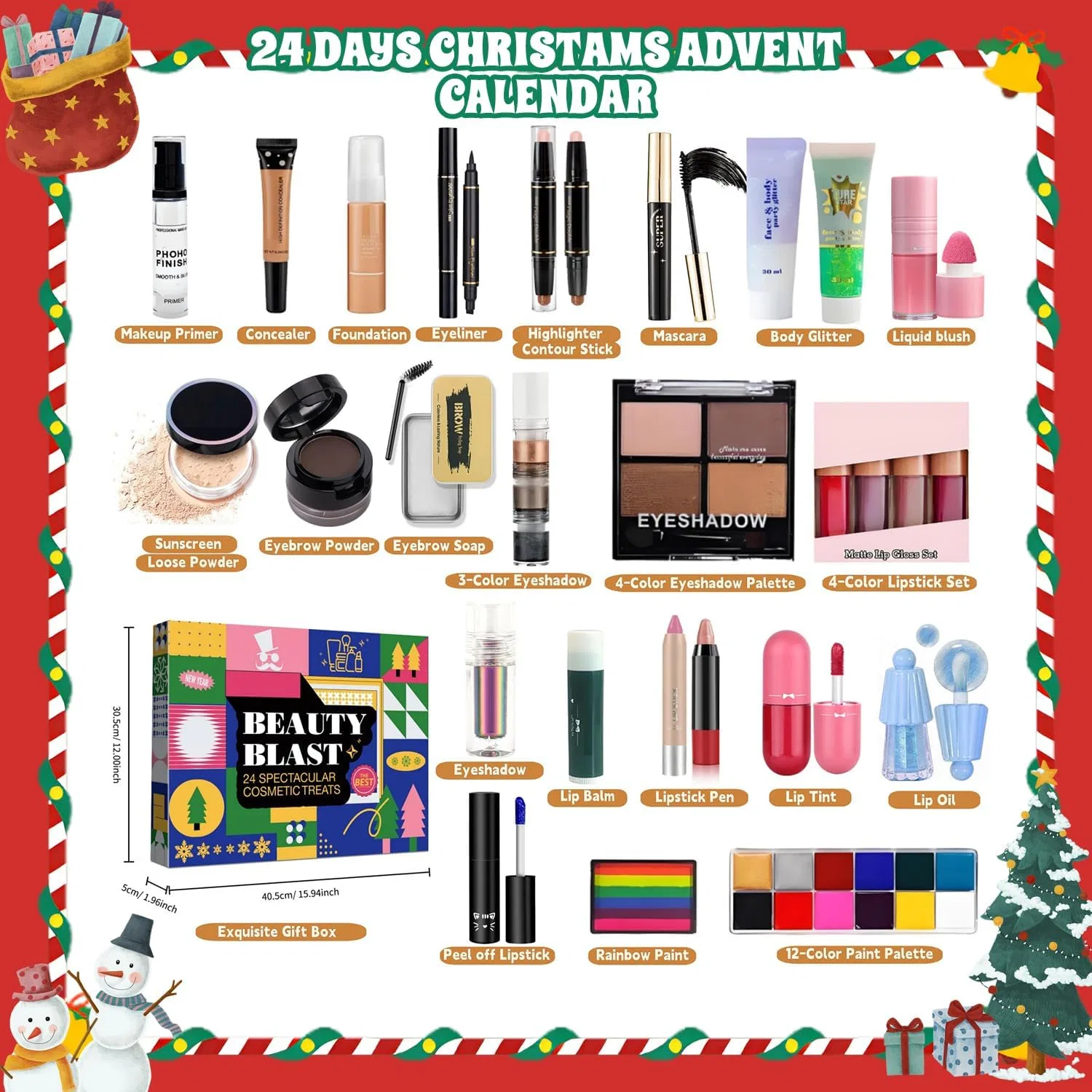 Набор косметики 24 предмета Beauty Searcher, сюрприз-бокс — фото 2