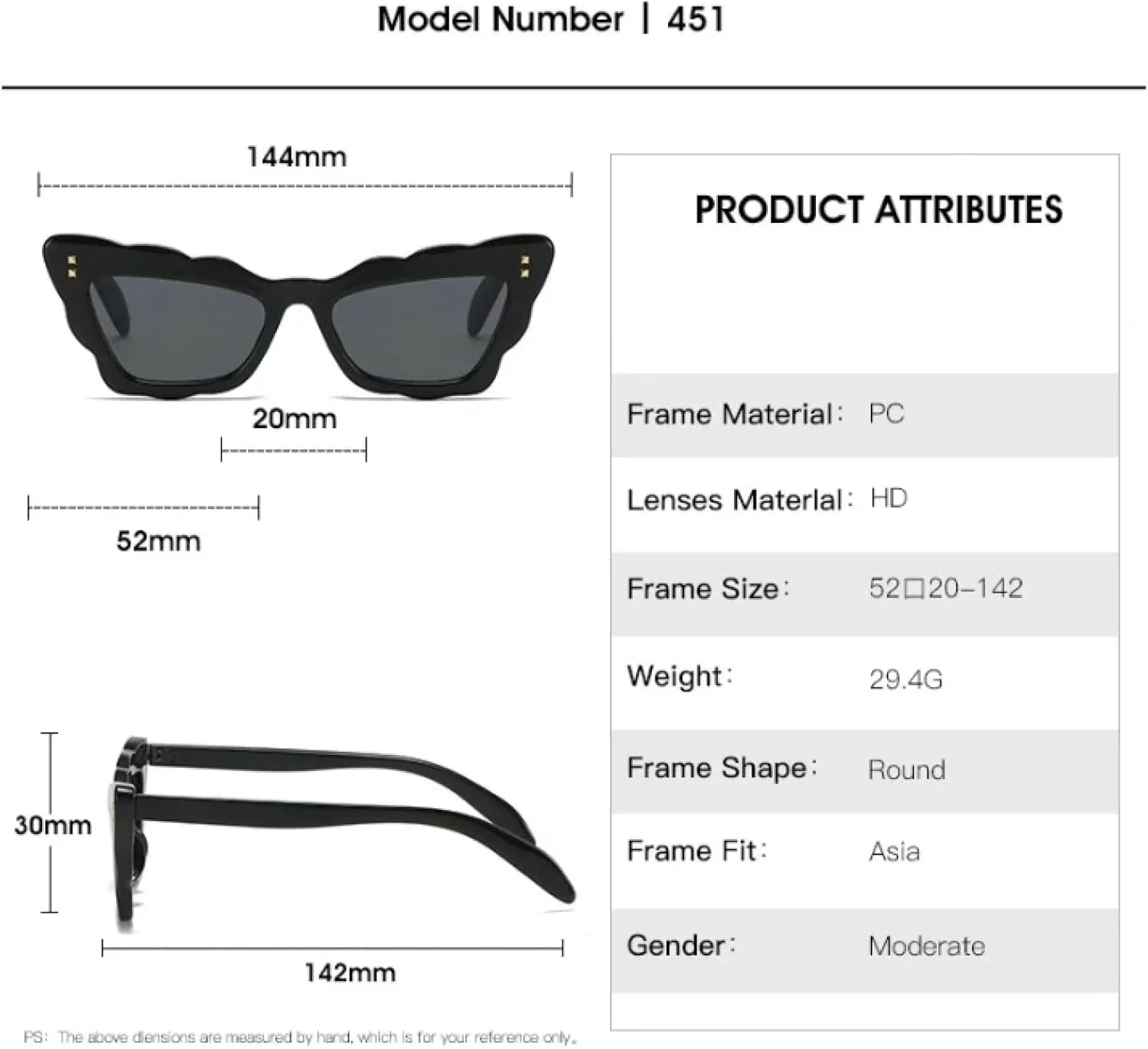 

Солнцезащитные очки «кошачий глаз» для женщин, оправа с волнистыми краями, ретро, ​​защита от УФ-излучения UV400, роскошный, модный, винтажный стиль TVTBBVV, C6