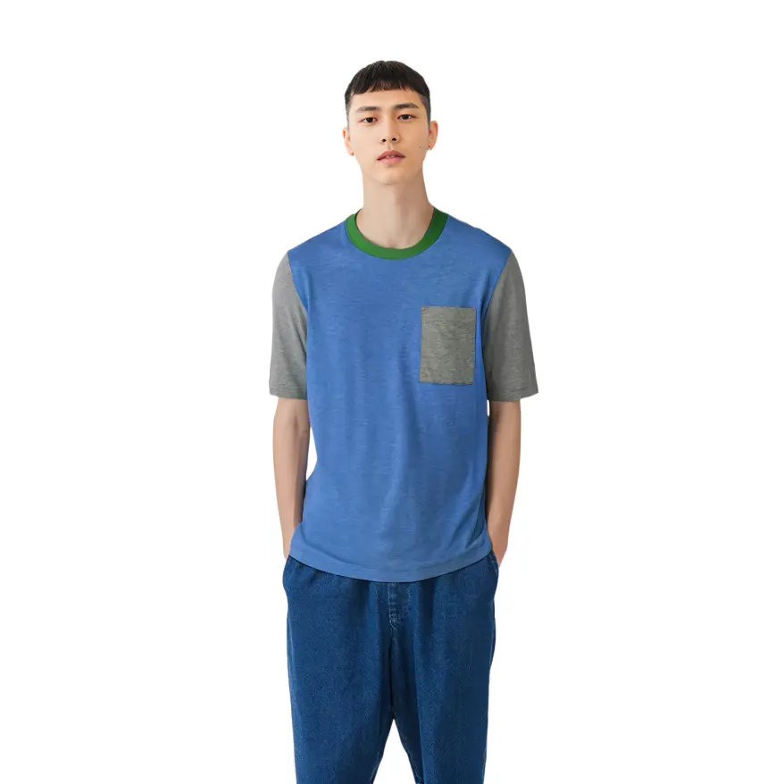 Футболка серии Jw Anderson Co-Branded, мужская, королевского синего цвета Uniqlo, синий — фото 4