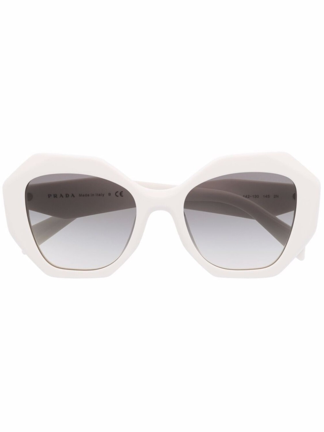 

Prada Eyewear солнцезащитные очки Symbole в геометричной оправе, белый