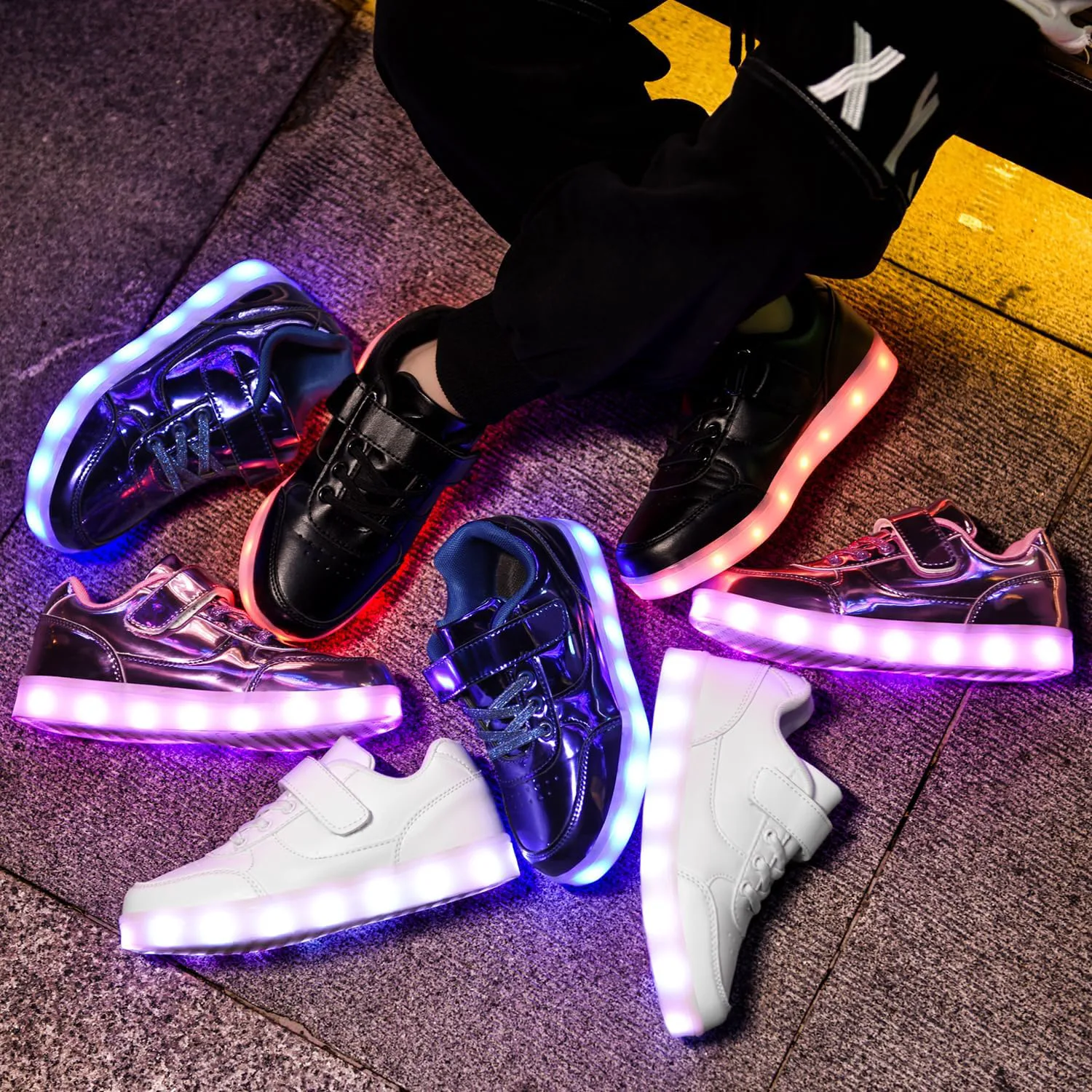 

Детские светящиеся кроссовки, светящиеся кроссовки для мальчиков и девочек, USB-зарядка, мигающие кеды, высокие кроссовки LakeRom, розовый