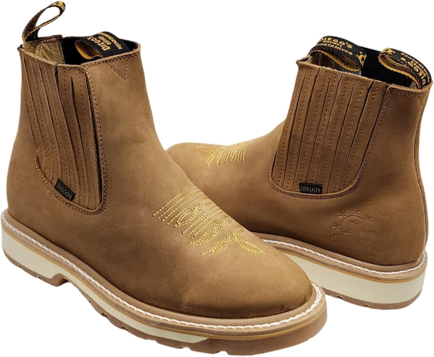 

Ботинки для мужчин из натуральной коровьей кожи, короткие западные ботинки с подошвой Wolverine Dona Michi, Tabaco