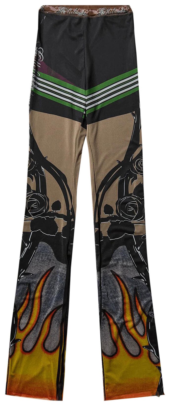 

Брюки Ottolinger Mesh Pants 'Polo Print', черный