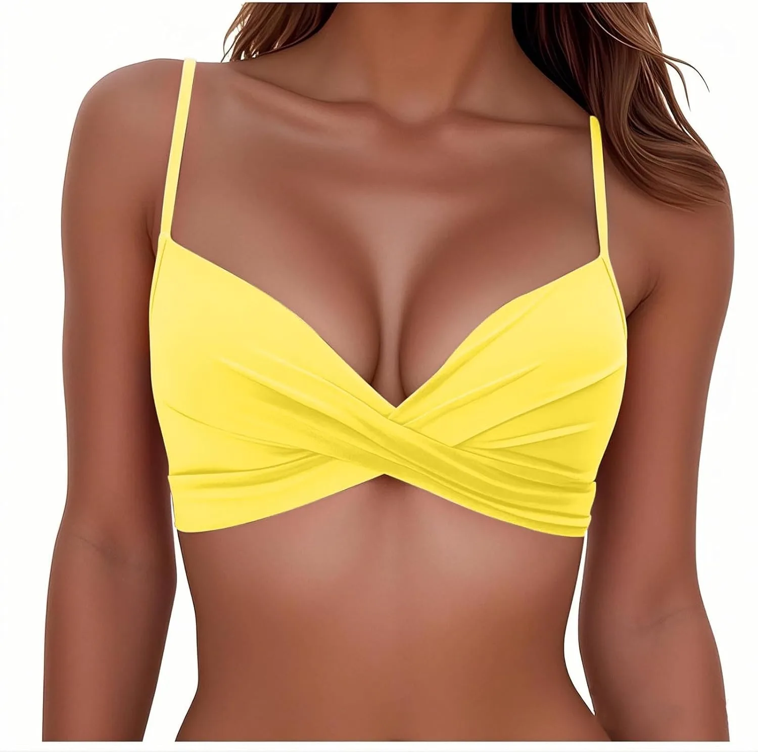 

Женский топ бикини Push Up с V-образным вырезом и косточками